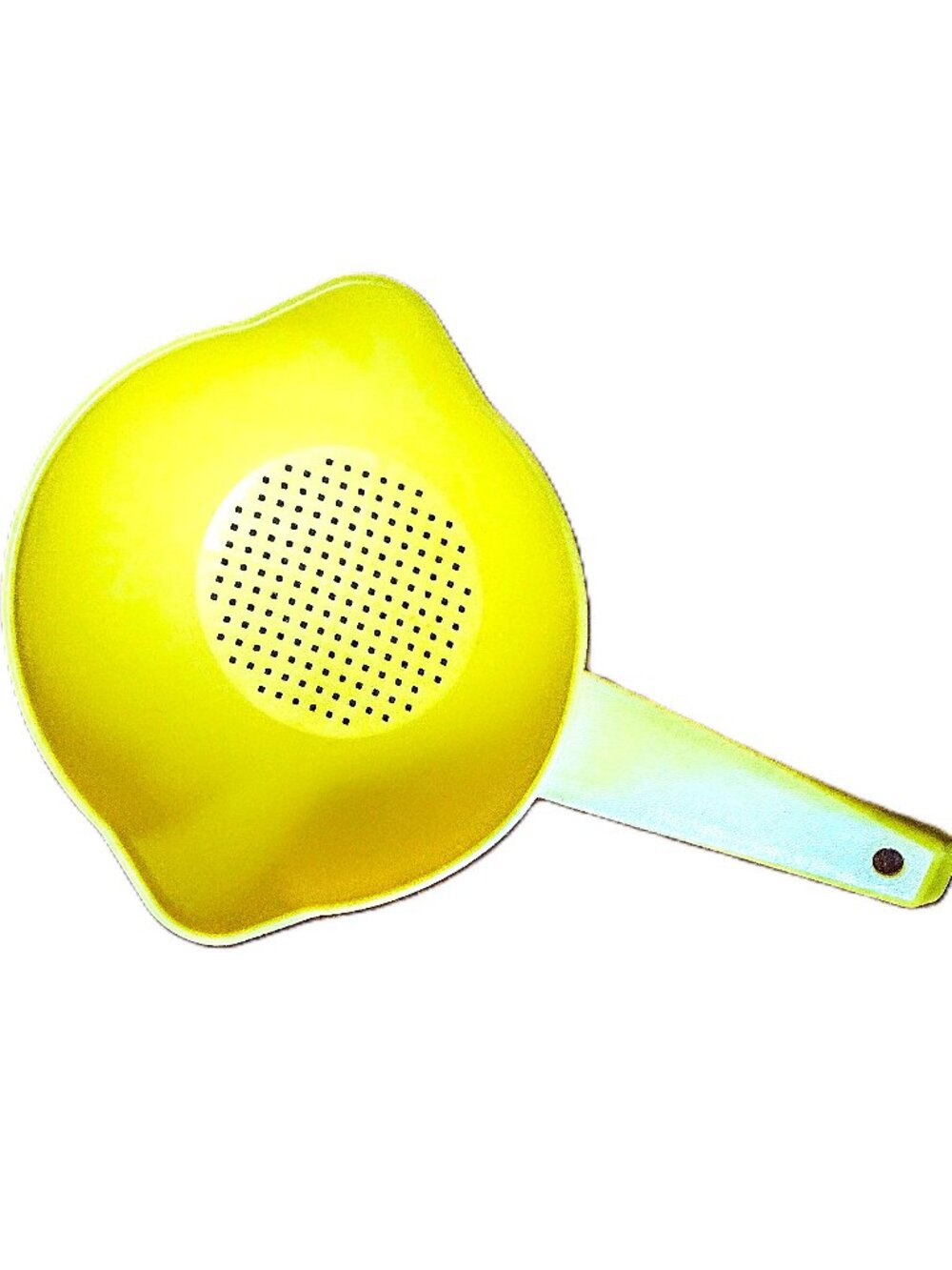 Vintage Tupperware Strainer ~ Double Spouted ~ Yellow ~ Good Vintage Condition